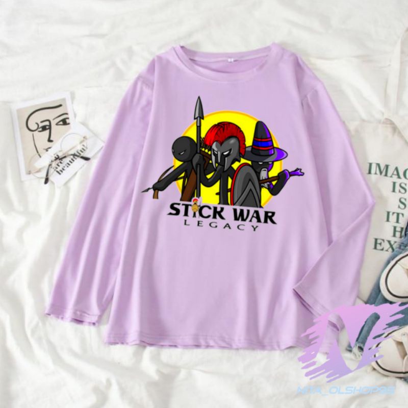 kaos Stikman kaos anak stickwar legacy kaos lengan panjang sickman