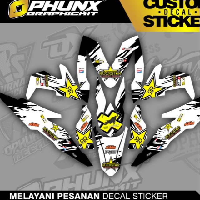 STIKER DECAL BEAT ESP STREET ROCK STAR BISA UNTUK SEMUA BEAT JUGA