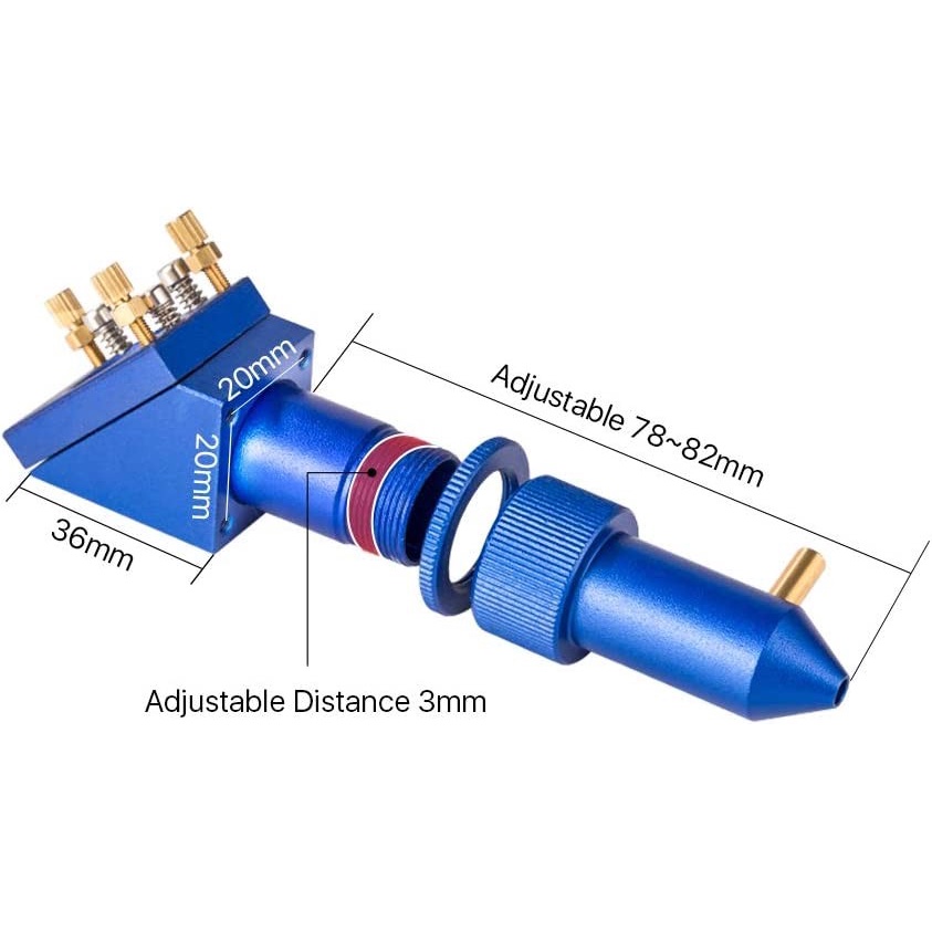 Original Cloudray K Series.V2.0 Type B Matte Blue CO2 Laser Head