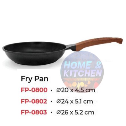 Cypruz Fry Pan 20 / 24 / 26 cm DieCast Frypan Die Cast 20cm 24cm 26cm Marble Wajan Anti Lengket