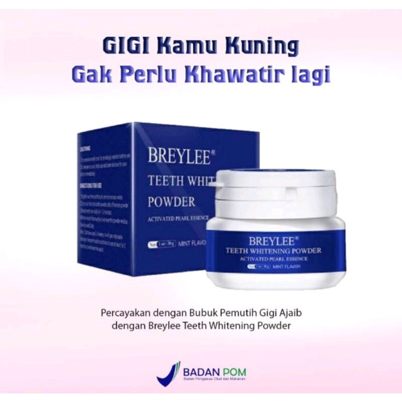 BREYLEE TEETH WHITENING POWDER &amp; PEN PEMUTIH GIGI