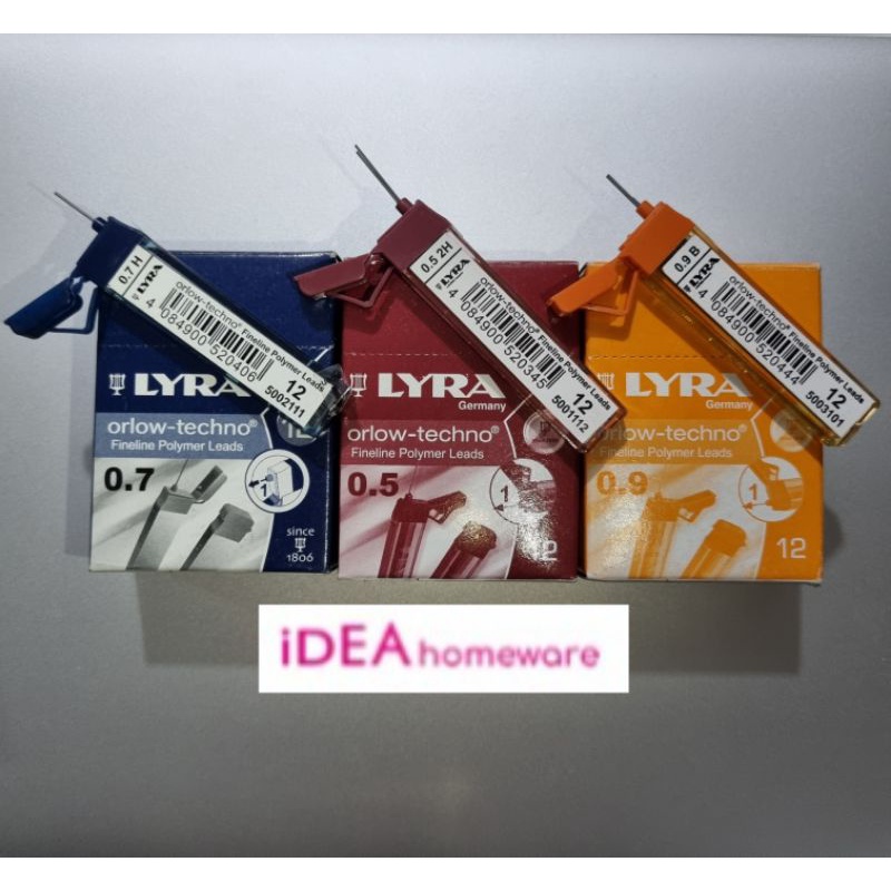 

Isi Pensil Mekanik Lyra 0.5 0.7 0.9 mm H 2H 3H HB B 2B F Refill Pencil