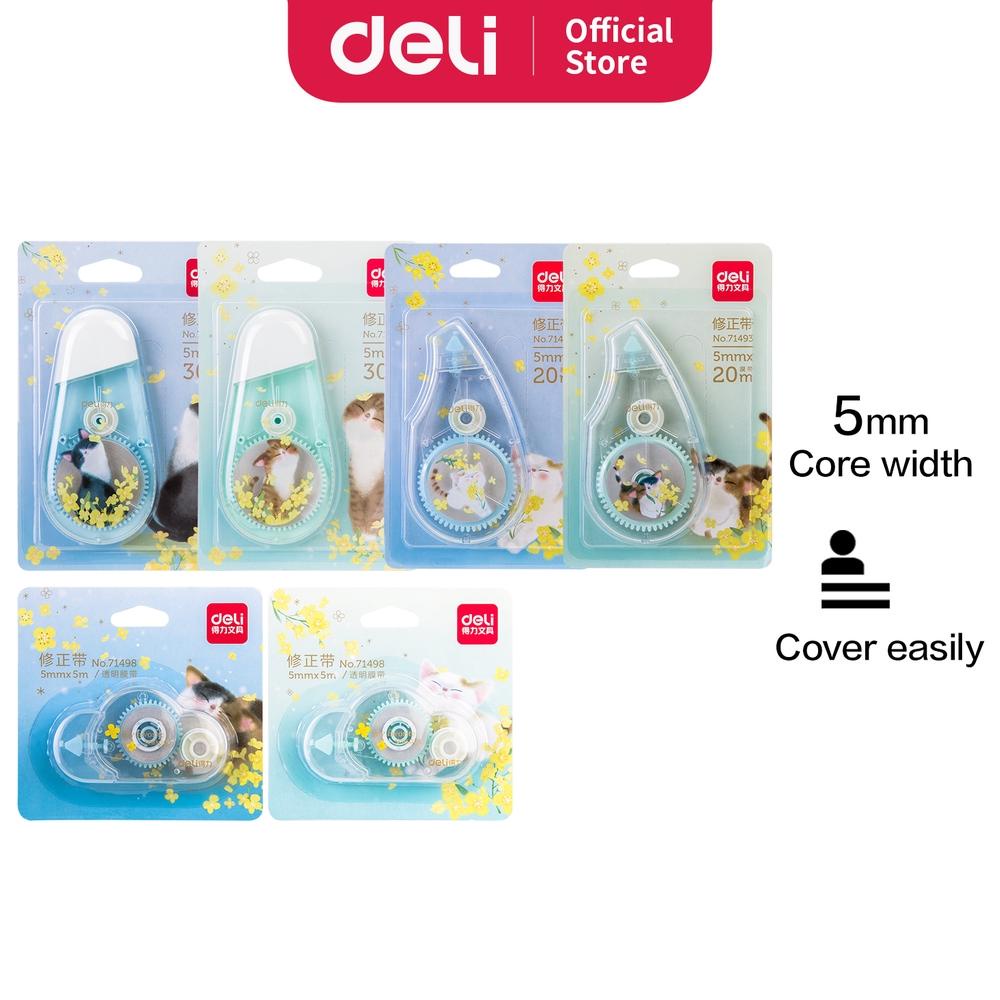 

((BISA COD)) Deli Correction Tape 5m/20m/30m 2 warna dengan daya penutup yang luar biasa 71498 71493 71494