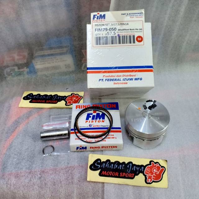 Seher Piston FIM FIM79 FIM31 FIM70 Custom Dome Mentah 57 Pin 14 57,5 Pin 14 58 Pin 14 58,5 Pin 14 59