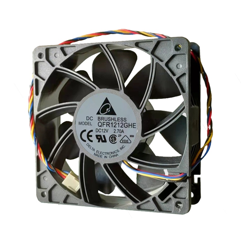 Bt 6000rpm Kecepatan Tinggi 120mm Cooling Fan Dual Bearing 12cm QFR1212GHE 12V Untuk DC 120X120X38mm Brushless Miner Cooler Fa