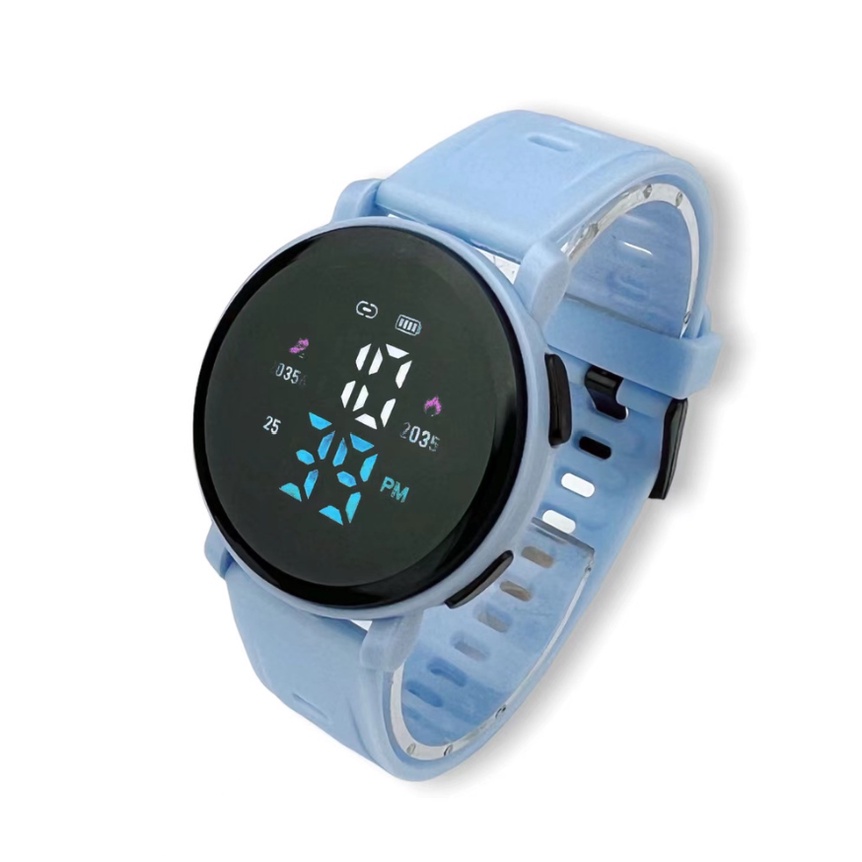 WBS JAM TANGAN WANITA PRIA DIGITAL RUBBER BULAT LED WATCH GROSIR ORIGINAL M150 HIGH QUALITY JF088-6