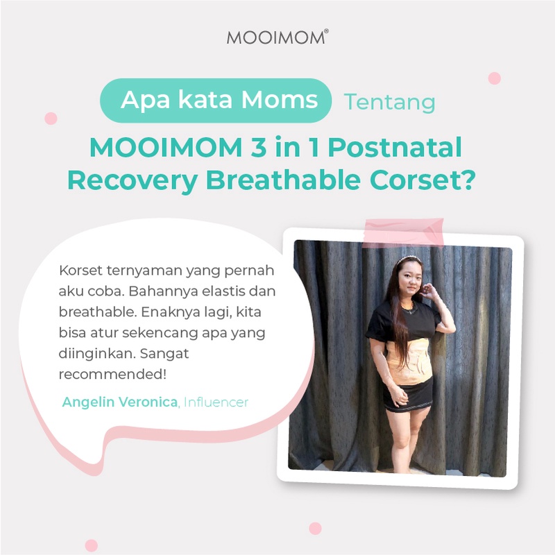 Korset Melahirkan | MOOIMOM 3in1 Postnatal Recovery Breathable Corset - Korset Pelangsing Pasca Melahirkan