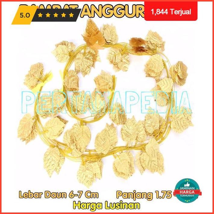 Dekorasi Rumah Lusinan Daun Rambat Plastik/ Daun Rambat Artificial/ Daun Emas Limited