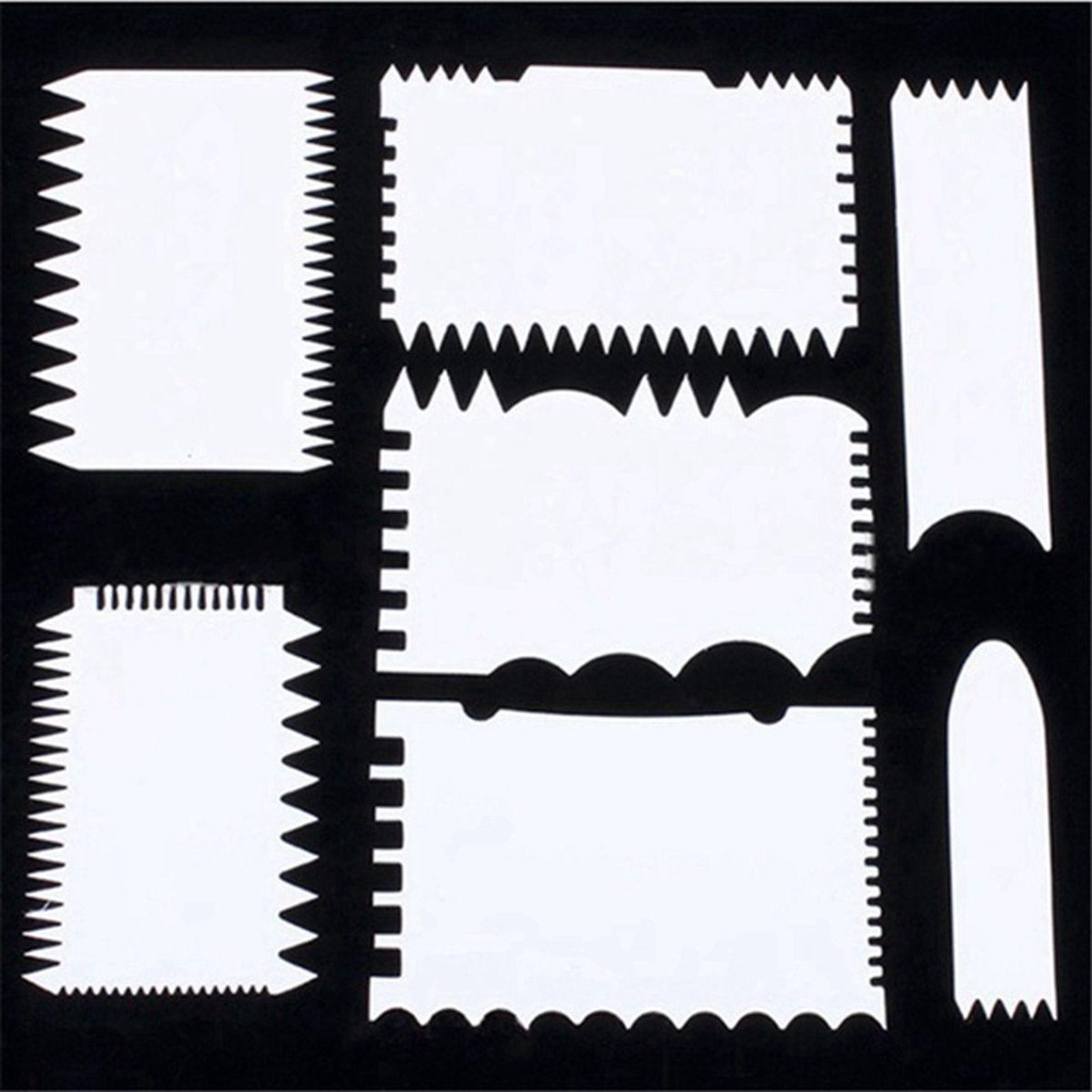 [Elegan] Pastry Scraper Plastik Adonan Dapur Cream Alat Dekorasi Pinggiran Kue