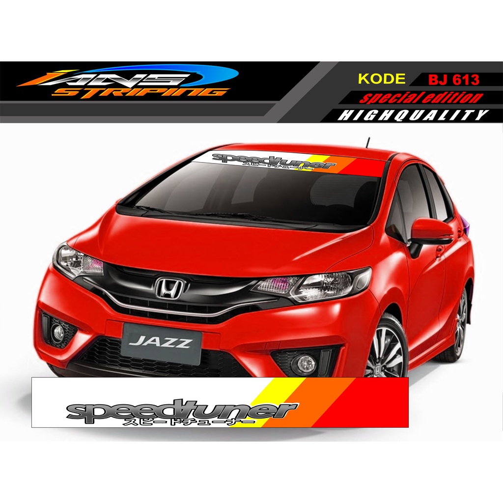 STICKER KACA DEPAN MOBIL JAZZ / BRIO / AGYA / AYLA / YARIS / MOBILIO / SEDAN BJ613