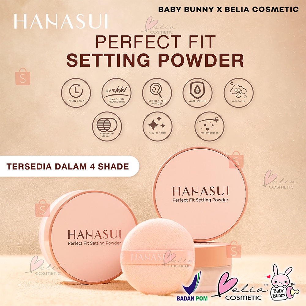 ❤ BELIA ❤ HANASUI Perfect Fit Setting Powder | Loose Powder | Bedak | BPOM