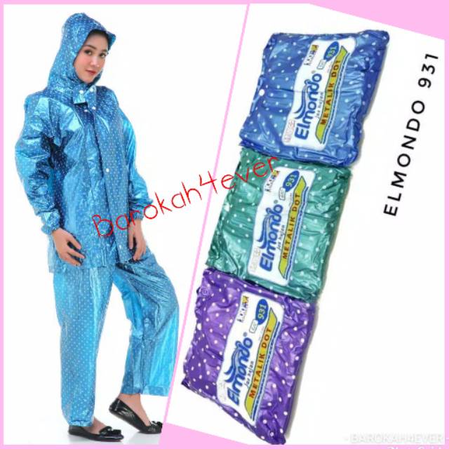 Jas Hujan Jaket Celana METALIK DOT ELMONDO 931