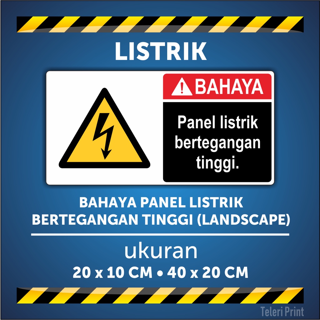 

Stiker BAHAYA PANEL LISTRIK BERTEGANGAN TINGGI (LANDSCAPE)