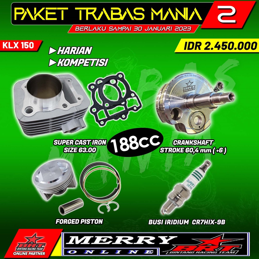 Trabas Mania 2 BRT Klx Bore Up Kruk as dan Blok 63mm Casting