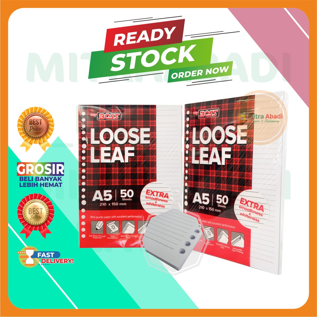 

LOOSE LEAF ISI BINDER BIG BOSS A5 & B5 ISI 50 GARIS