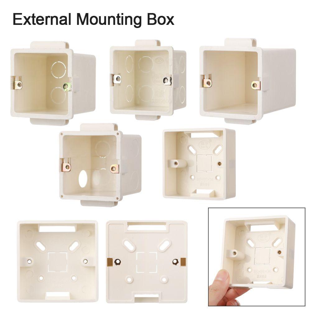 Popular External Mounting Box Putih Dapat Disesuaikan Untuk Posisi Apa Saja Untuk Saklar Standar