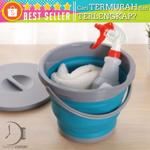 Bisa COD Baskom Ember Lipat Water Bucket Foldable Collapsible 5 Liter - AsyPets ST364