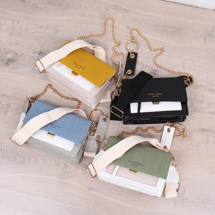 BISA COD.! 85007 SLING BAG 2 TONE