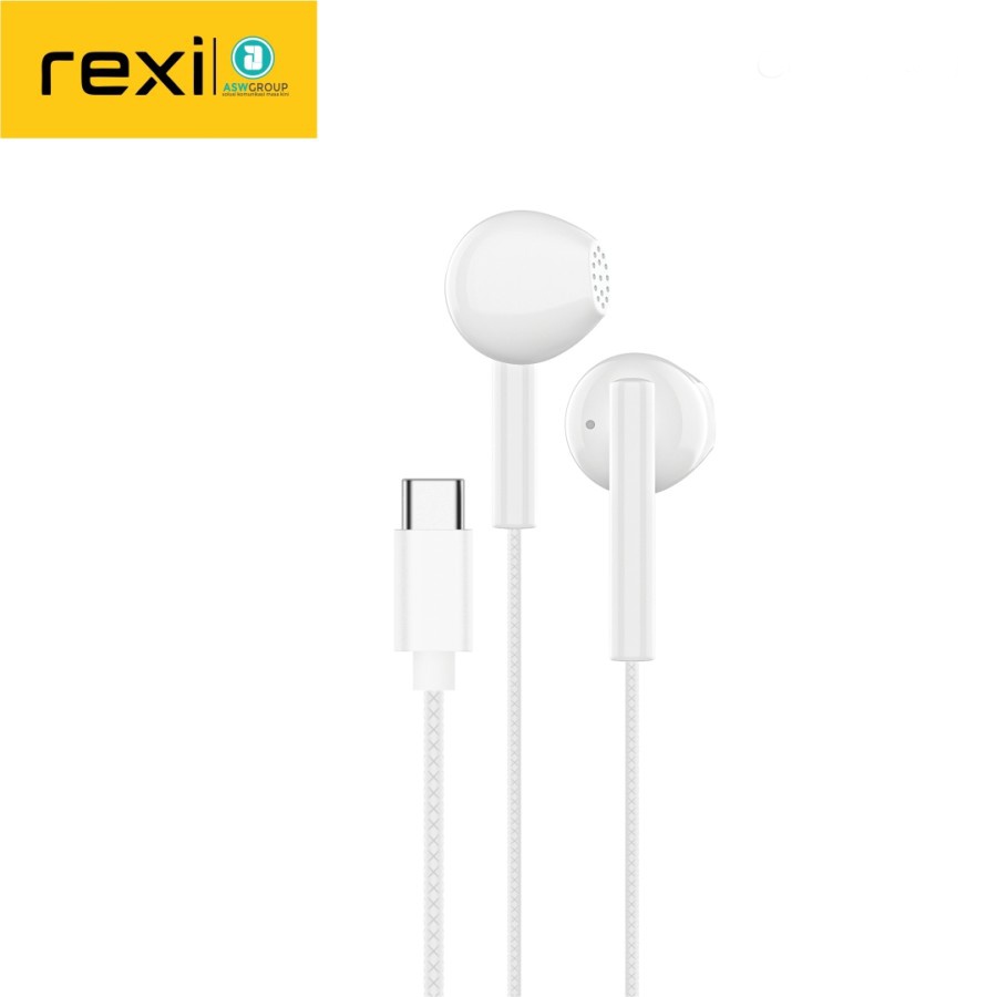 HEADSET REXI TYPE C WIRED AS07-K SUPER BASS MICROPHONE