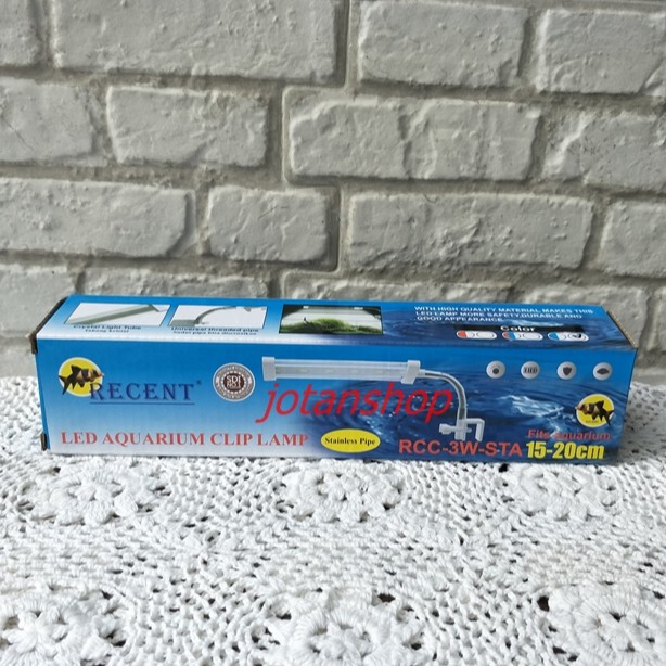 RECENT RCC 3W STA 3 Watt 3watt Lampu Jepit LED Aquarium Aquascape clip lamp