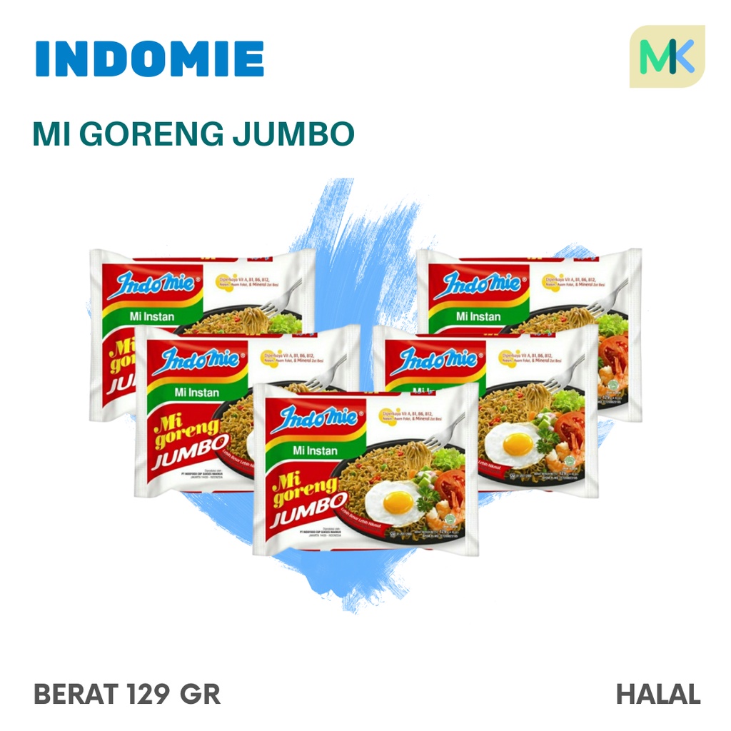 

5 PCS INDOMIE GORENG JUMBO 129GR