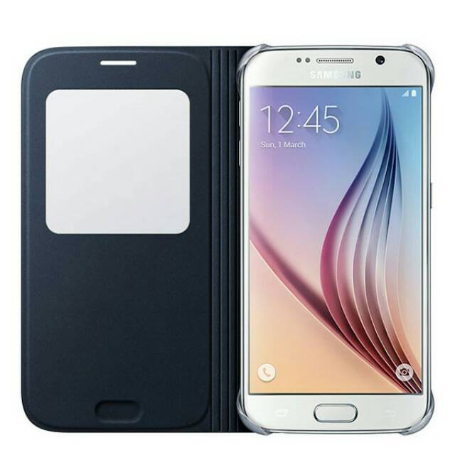 Samsung Original Galaxy S6 S-View Flip Cover Case / Sarung / Casing