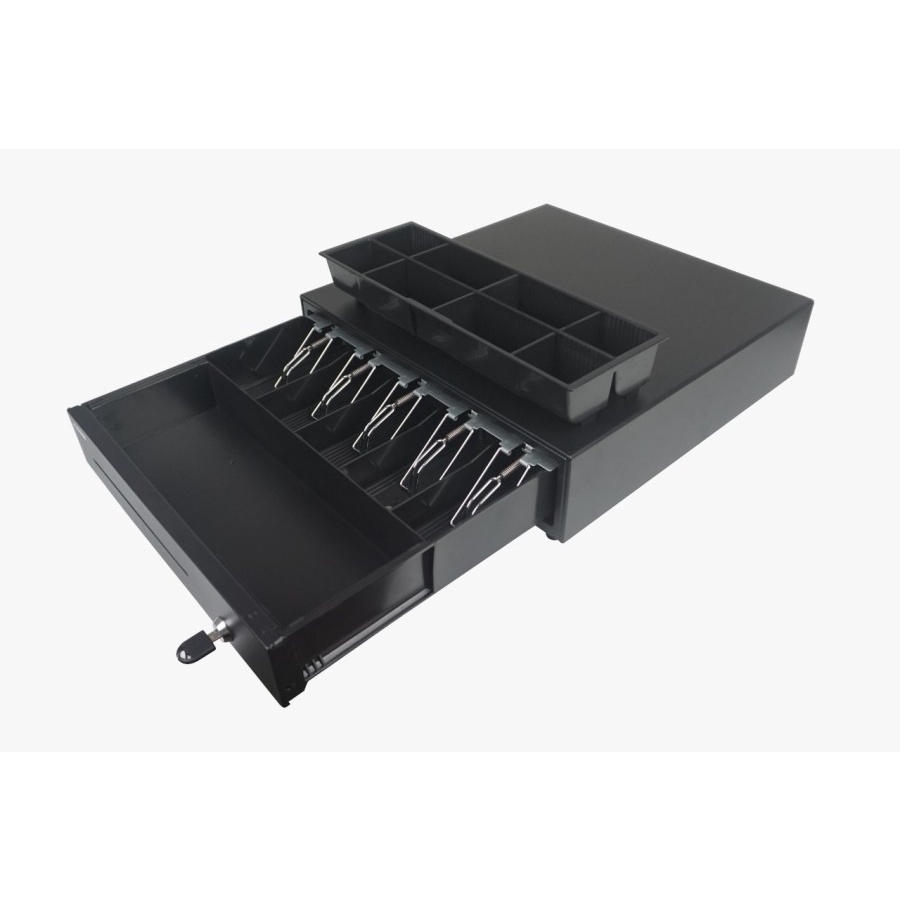 Cash Drawer Kassen K330 K 330 RJ11 Laci Uang Kasir Kotak Uang 4 Slot Metal Besi Cash Box