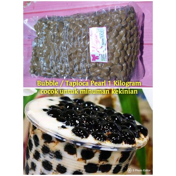 Bubble tapioca pearl 1kg boba bubble drink minuman kekinian halal mutiara boba