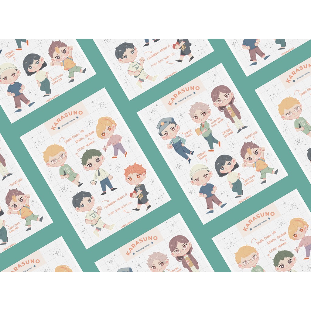 

Haikyuu Karasuno Timeskip Series ( Sticker )