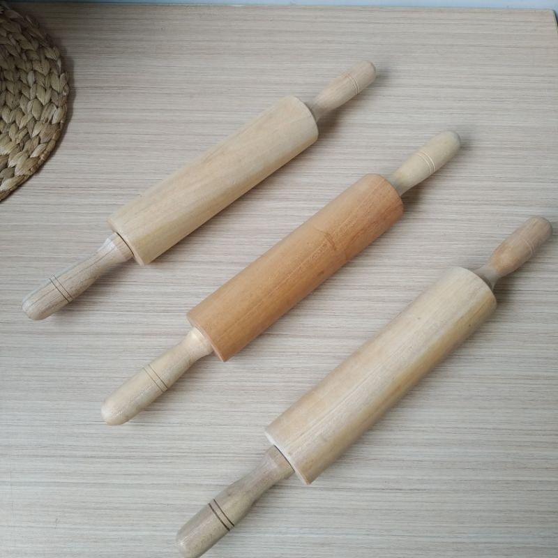 Rolling Pin Kayu panjang 40 cm, Penggilas Adonan Kue