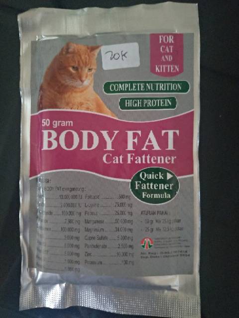 BODY FAT CAT FATTENER / PENGGEMUK KUCING