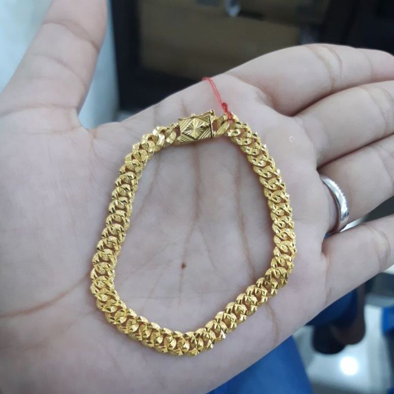 gelang rantai emas polos padet