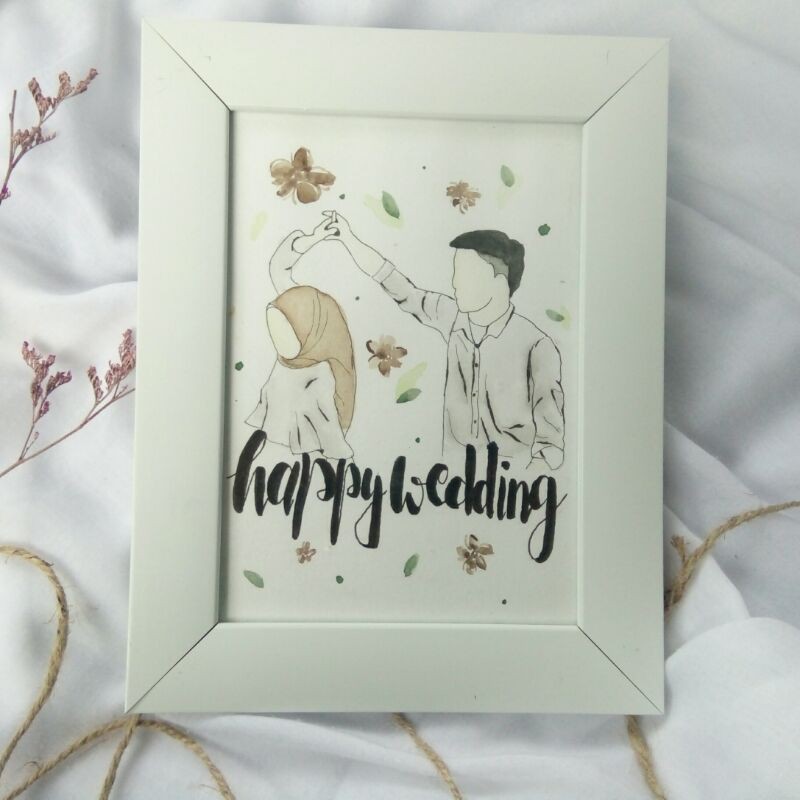 

Ilustrasi (kado ultah/ wedding/graduation) handlattering/kado custom