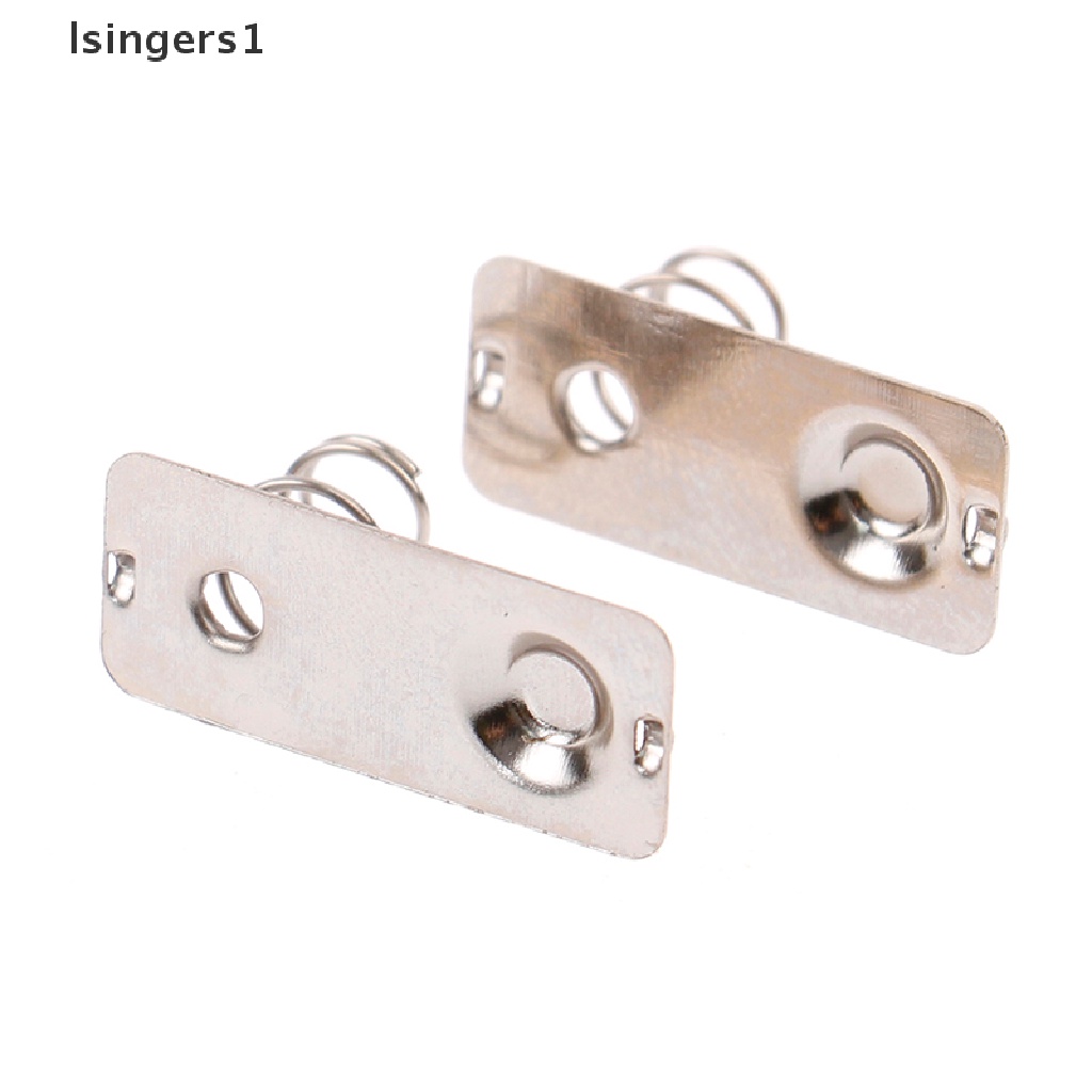 (lsingers1) 10pcs / Set Plat slot Baterai Pengganti Bahan Metal Warna Silver Ukuran 21x9mm