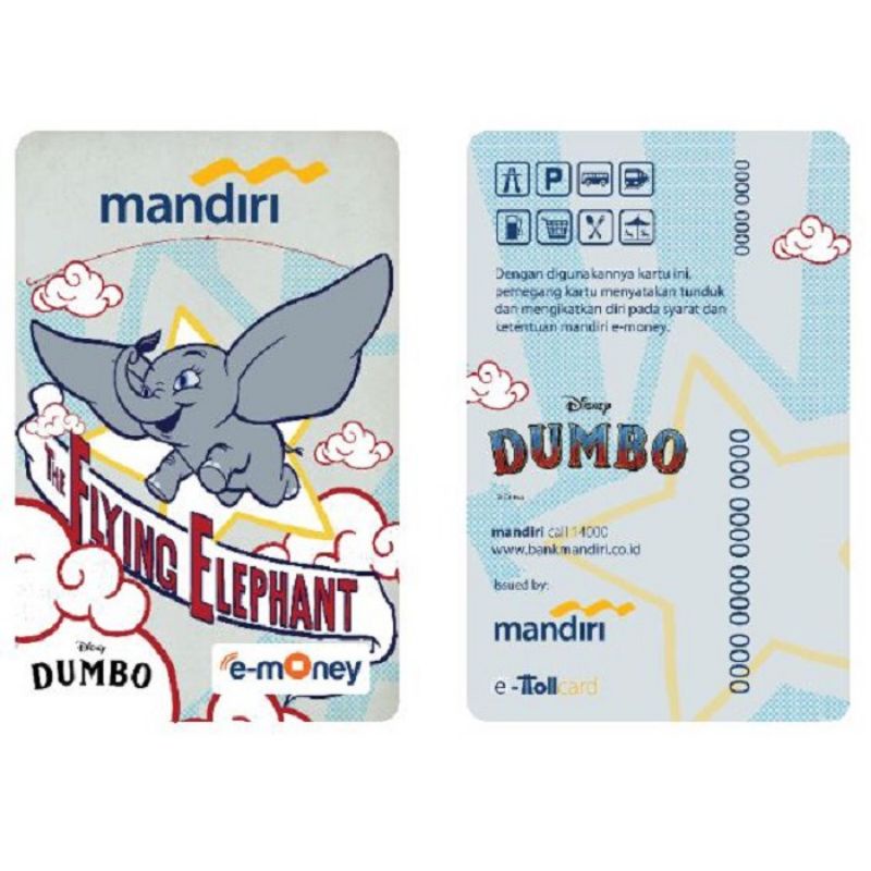 Mandiri eMoney Dumbo Character - Flying Elephant ORI /Like eTOLL Tapcash Flazz or Brizzi