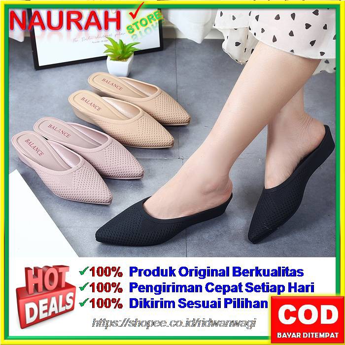 SENDAL WANITA BALANCE B650 D3 ORIGINAL WEDGES SLOP LANCIP JELLY LENTUR PROMO IMPORT