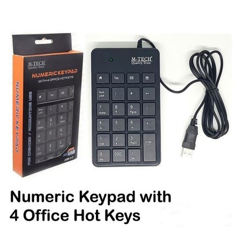 M-Tech Mtech USB Numeric Pad Keypad Universal