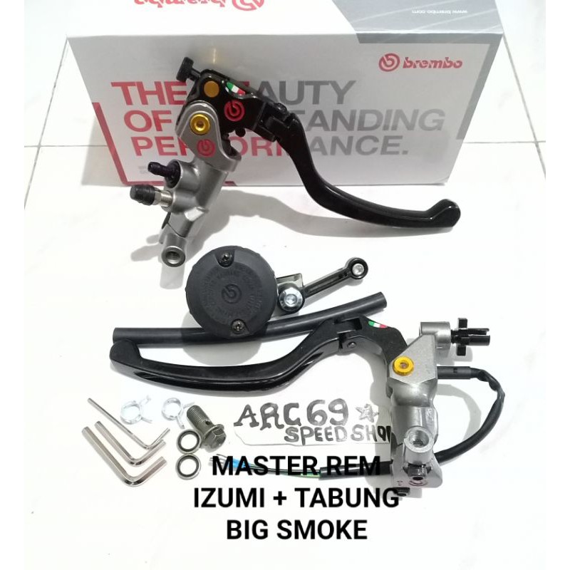 Paket Master Rem set Handle Rem / kopling Izumi Plus Tabung Big Smoke besar Brembo 1 Tabung