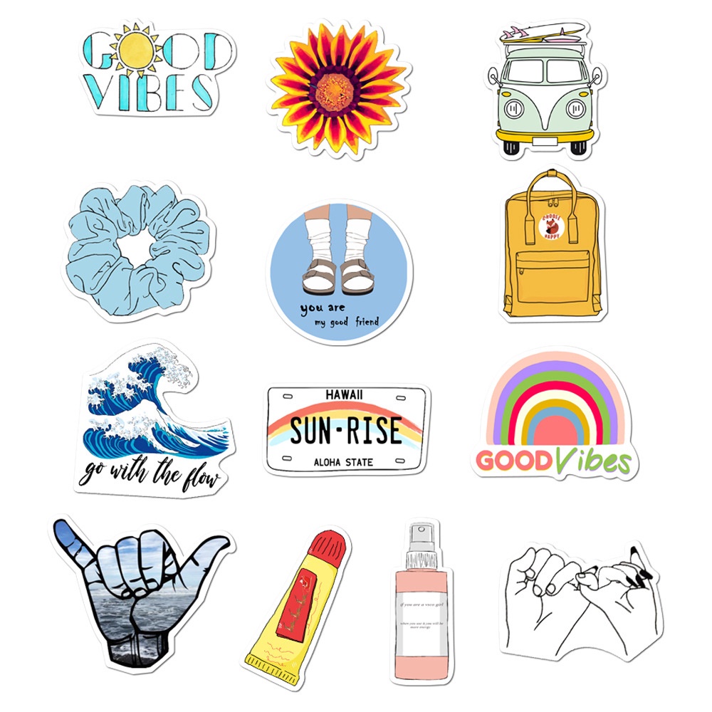 11/35Pcs Wonderful Holiday Stickers For DIY Luggage Phone Laptop Bag Graffiti Stickers Waterproof DIY Decals