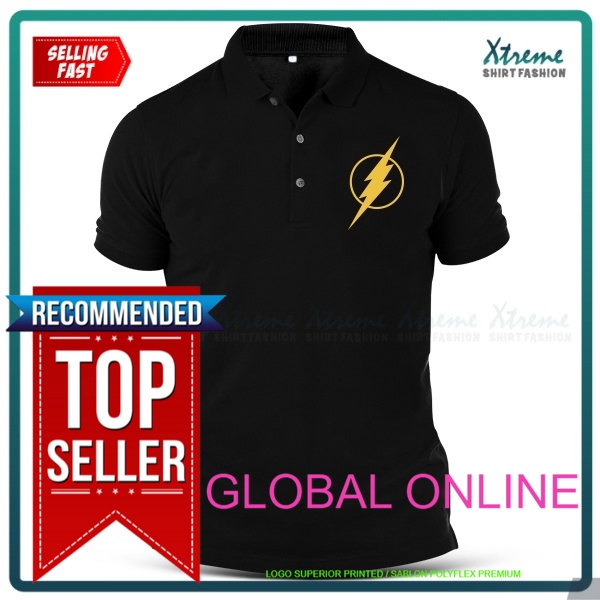 ⭐️⭐️⭐️⭐️⭐️POLO LOGO SABLON Polo T Shirt  The Flash DC Comics TV Show The Big Bag Theory Sheldon Coop
