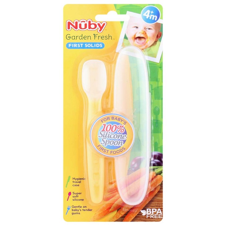 Nuby Garden Fresh Silicone Spoon With Case