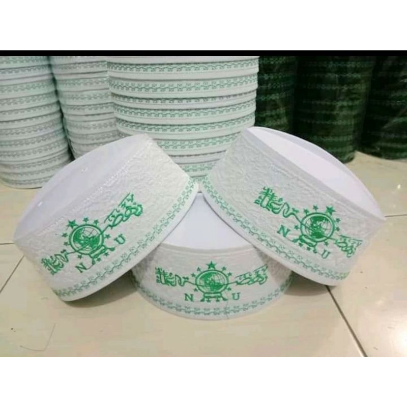 PECI KOPIAH ASSAGOFAH MOTIF NAHDATUL ULAMA NU PUTIH & HITAM