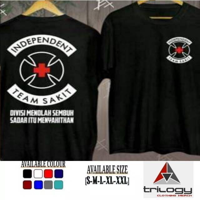 KAOS DISTRO KEKINIAN INDEPENDENT TEAM SAKIT DIVISI MENOLAK SEMBUH SADAR ITU MENYAKITKAN REAL COTTON