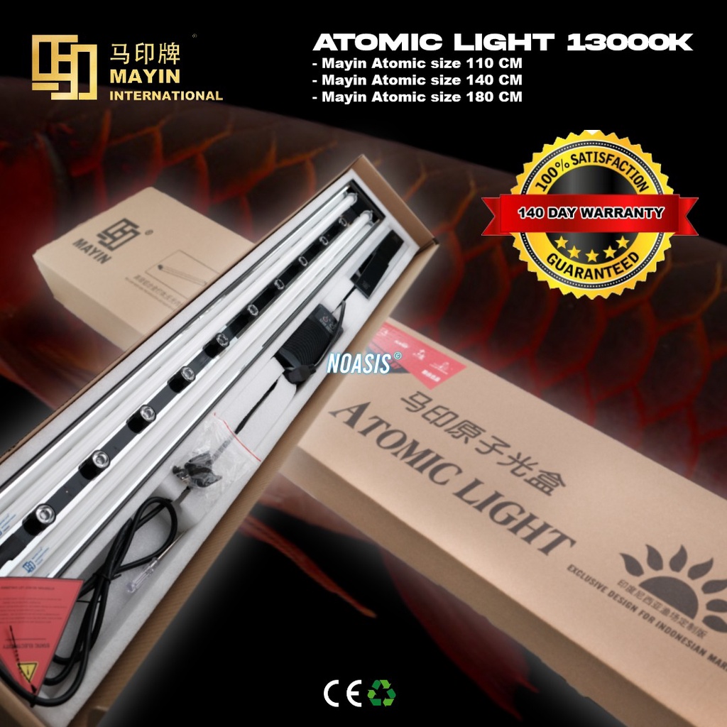 MAYIN Atomic Tanning Lamp 13000 K T5 LED Lampu Aquarium Ikan Arwana Noasis