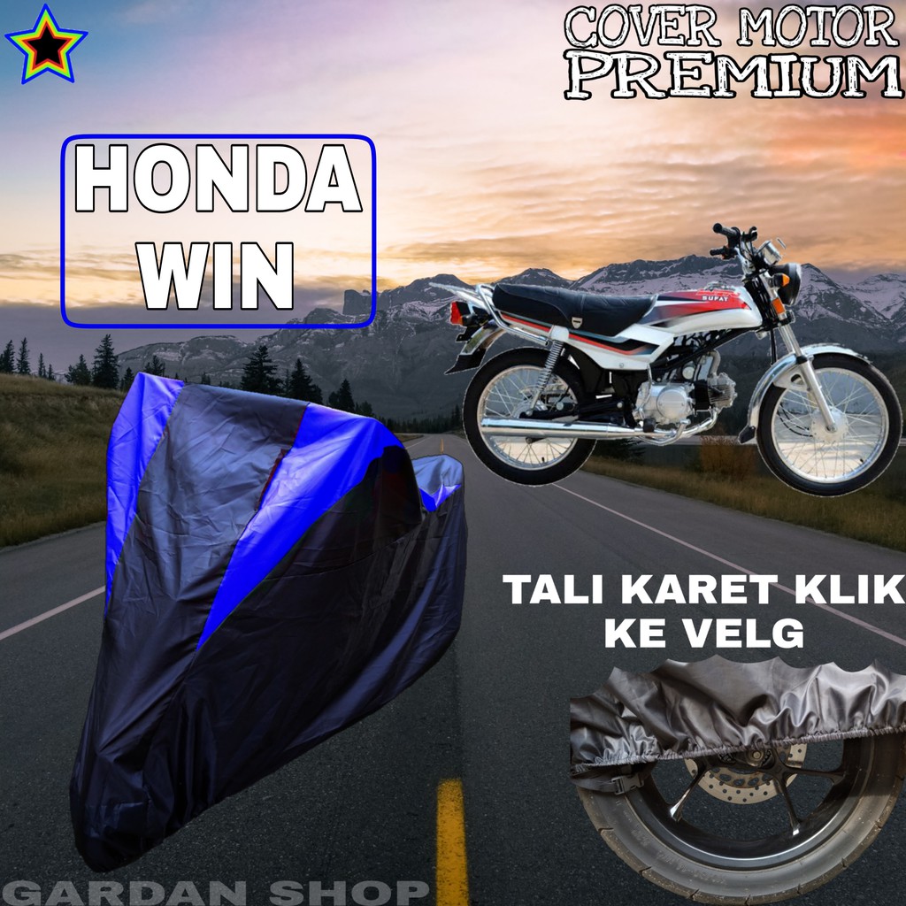 Sarung Motor HONDA WIN Hitam BIRU Body Cover Honda PREMIUM