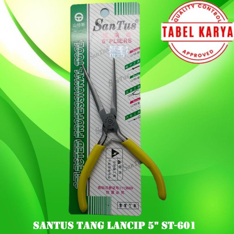 Promo Tang Jepit Lancip Kecil Rata 5" Inch Santus St-601