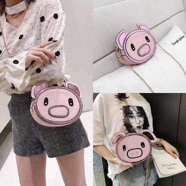 (COD) tas wanita cewek fashion lucu handbah slingbag impor murah mini terbaru