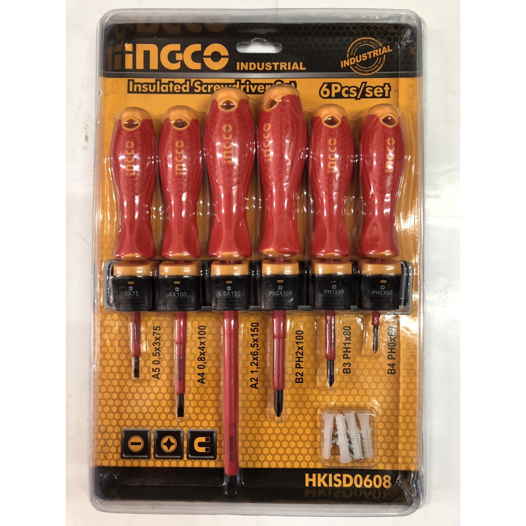INGCO - Obeng Elektrik Set 6 pcs Industrial