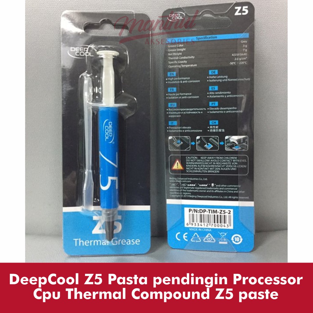 DeepCool Z5 Pasta pendingin Processor Cpu Thermal Compound Z5 paste