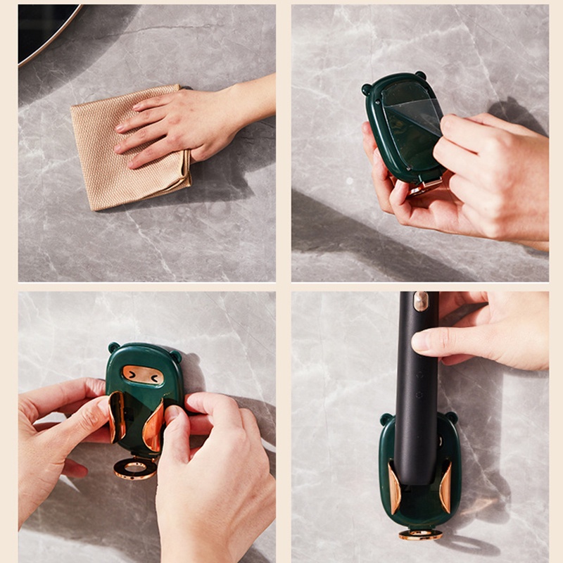 Rak Holder Sikat Gigi Elektrik Retractable Anti Gravitasi Untuk Kamar Mandi